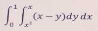 ∈t _0^(1∈t _x^2)^x(x-y)dydx