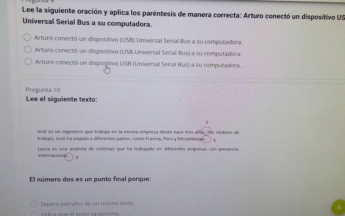 Resuelto:Lee la siguiente oración y aplica los paréntesis de manera ...