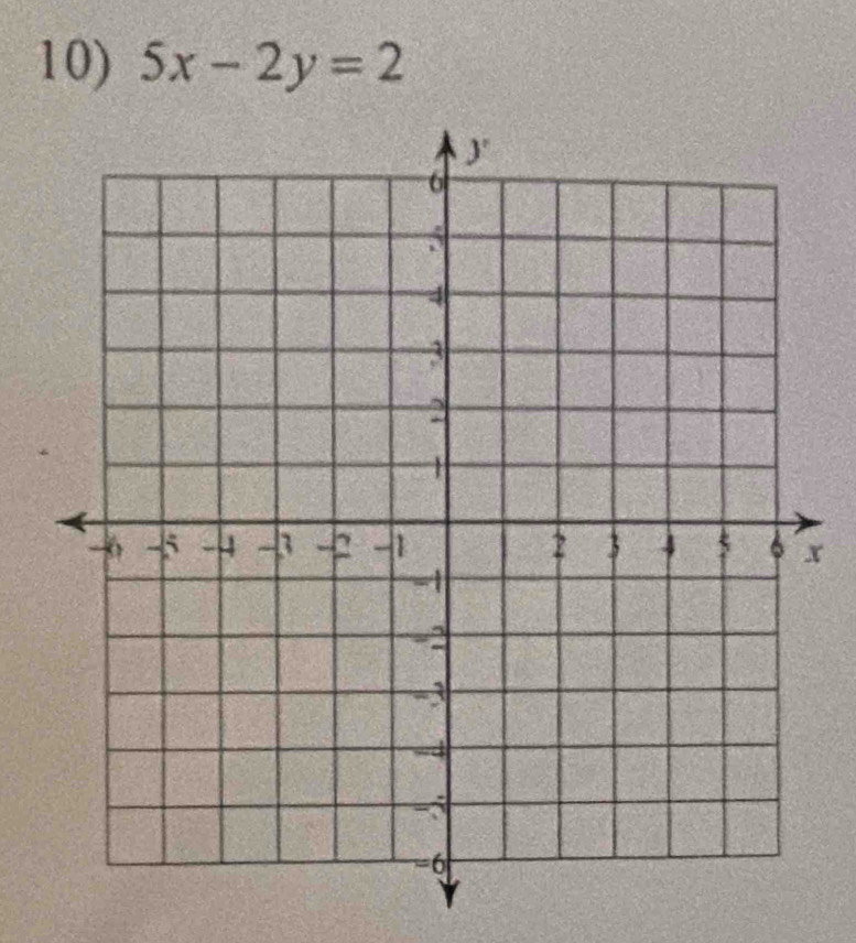 5x-2y=2
x