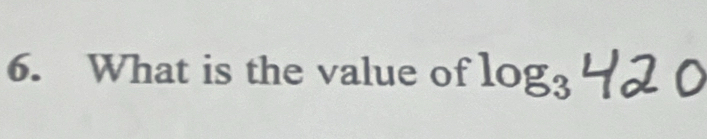 What is the value of log _3 I