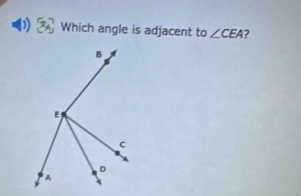 Which angle is adjacent to ∠ CEA 2