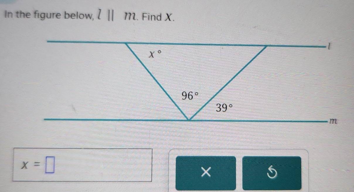 In the figure below, ? || 11. Find X.
x=□
×