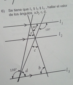 l_1parallel l_2parallel l_3 , haliar el valor