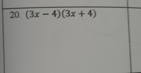 (3x-4)(3x+4)