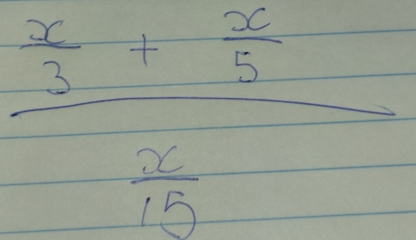 frac  x/3 + x/5  x/18 =frac  x/8  x/18 