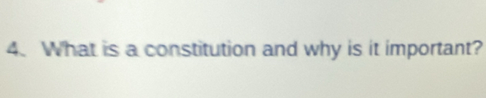 What is a constitution and why is it important?