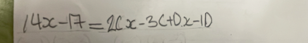 14x-17=2(x-3c+0.x-1D