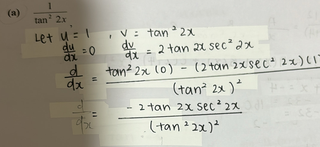  1/tan^22x 