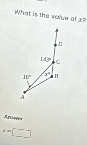 What is the value of x?
Answer
x=□