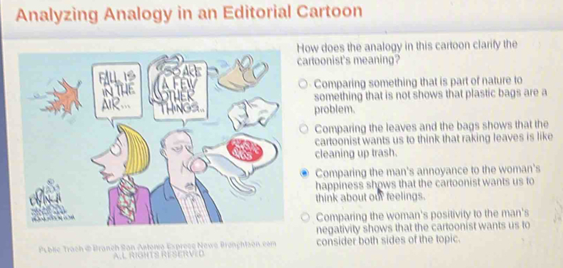 Solved: Analyzing Analogy in an Editorial Cartoon ow does the analogy ...