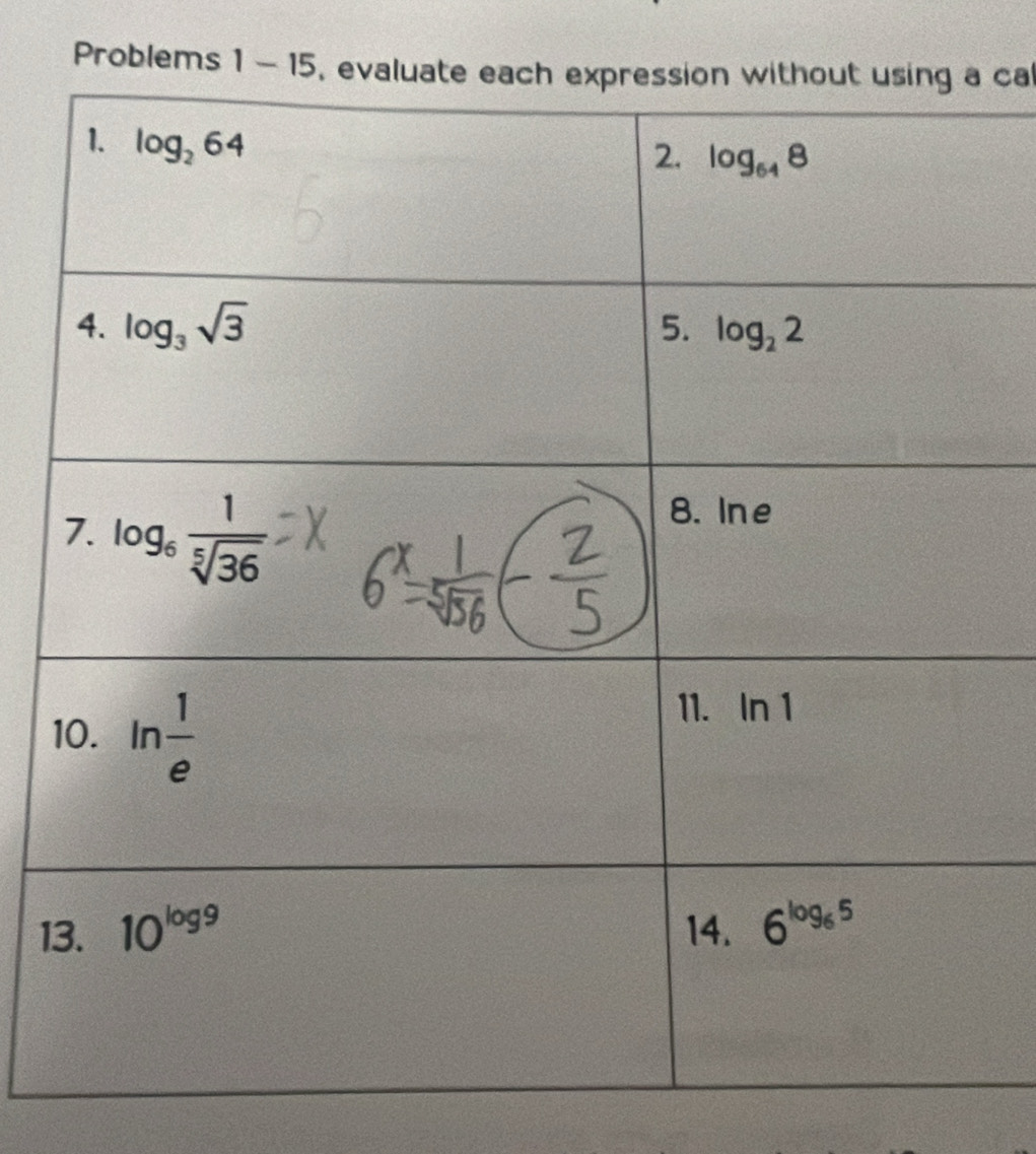 Problems cal
1
1