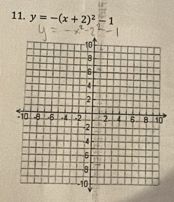 y=-(x+2)^2-1