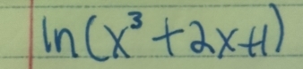 ln (x^3+2x+1)