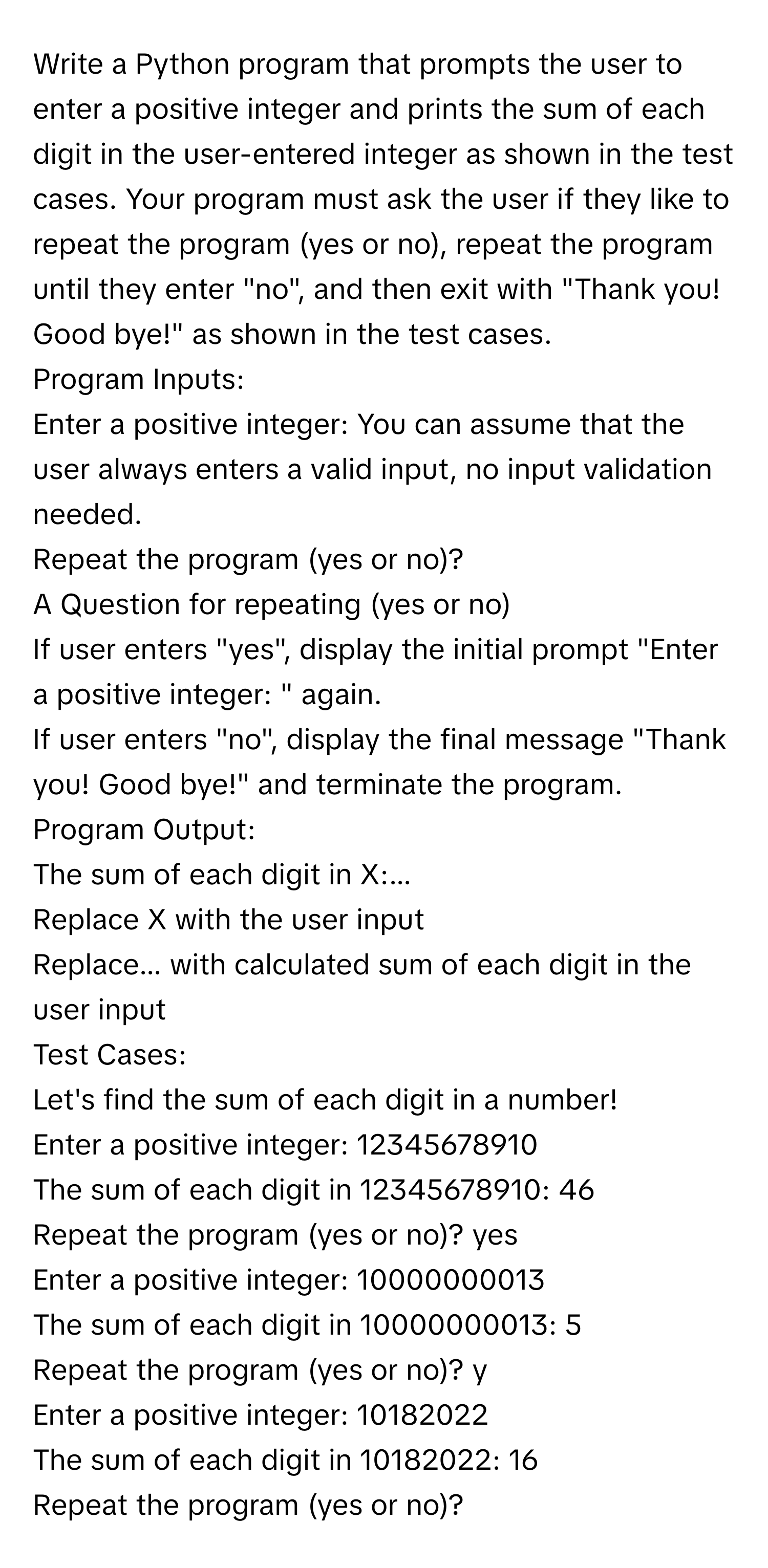 Solved: Write a Python program that prompts the user to enter a ...