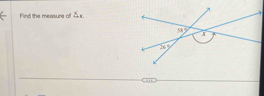 Find the measure of △ x.