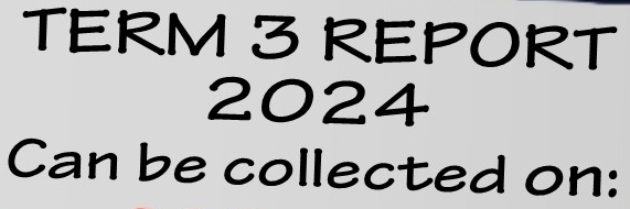 TERM 3 REPORT
2024
Can be collected on: