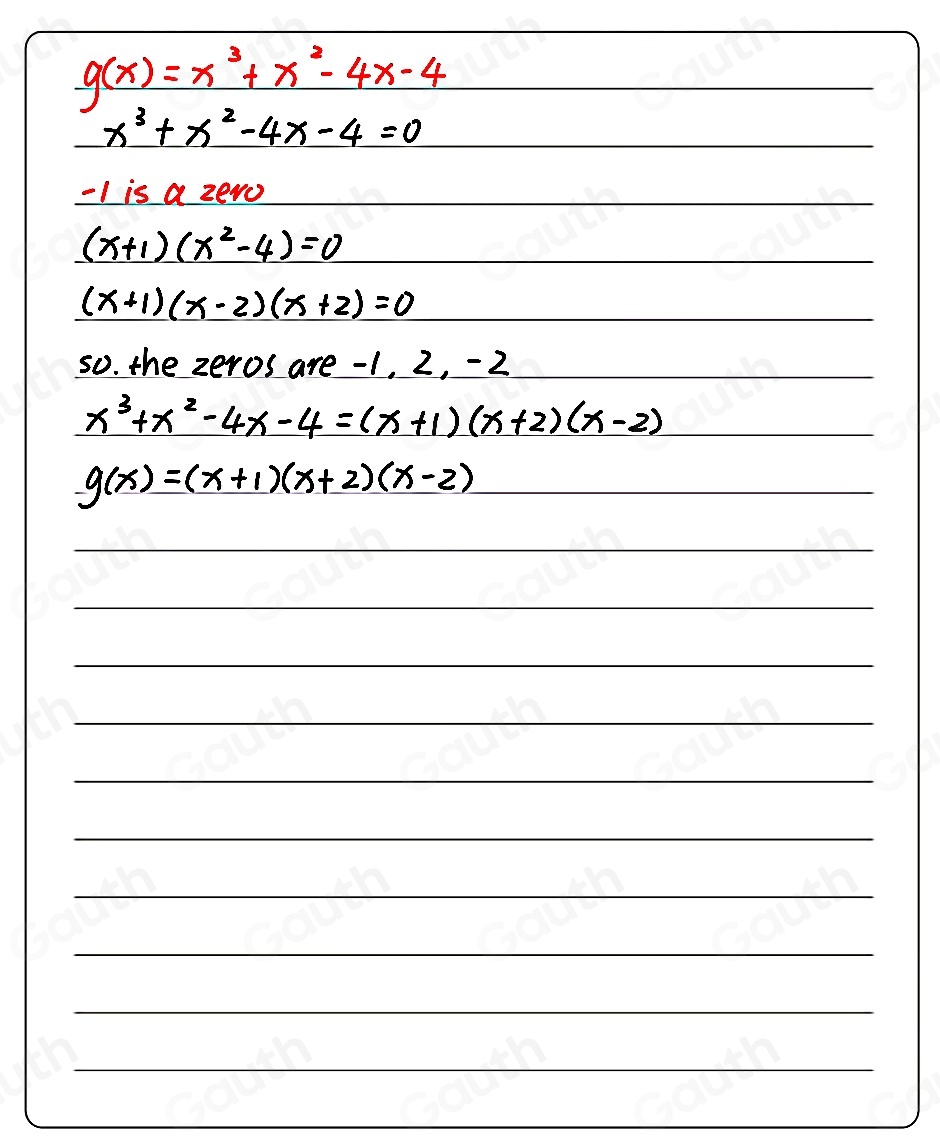 Solved: POLYNOMIAL AND RATIONAL FUNCTIONS Using a given zero to write a ...
