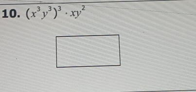 (x^3y^3)^3· xy^2