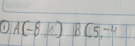 A(-8,12) B(5,-4