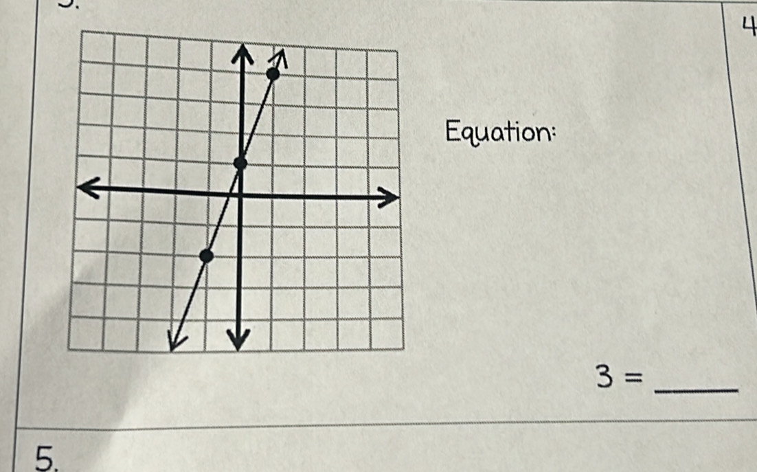 Equation: 
_ 3=
5.