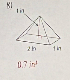 0.7 in³