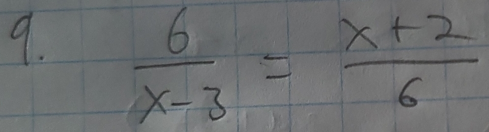  6/x-3 = (x+2)/6 