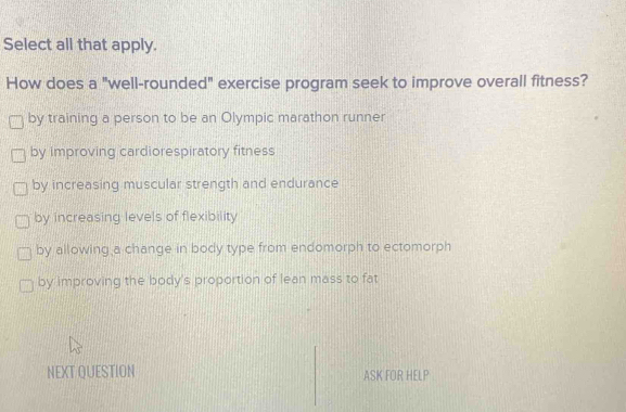 Solved: Select all that apply. How does a 