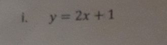 y=2x+1