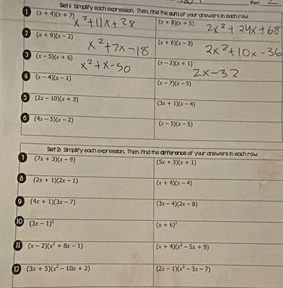 Per:
Set i Simplify eac