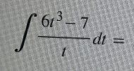 ∈t  (6t^3-7)/t dt=