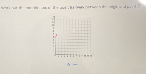 Solved: Work out the coordinates of the point halfway between the ...