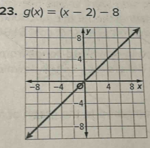 g(x)=(x-2)-8