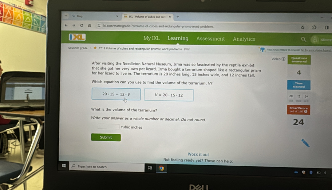 Solved: fling DX, | Volume of cubes and rec a b id.com/math/grade-7 ...