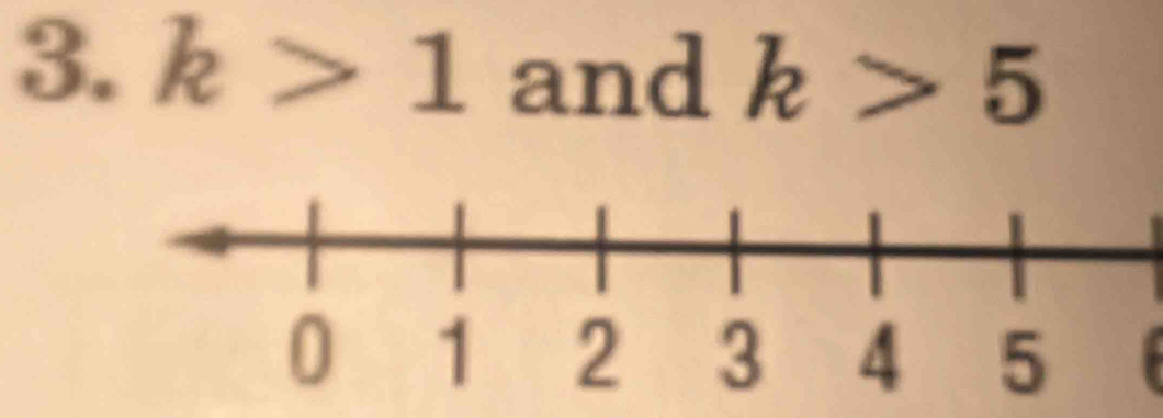 k>1 and k>5