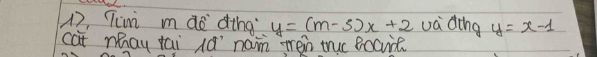 ), Timi mdo ding y=(m-3)x+2 va ding y=x-1
cat mhay tai lá nam tren truc Bocut