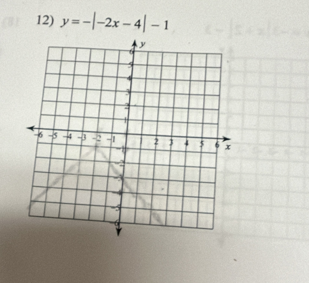 y=-|-2x-4|-1