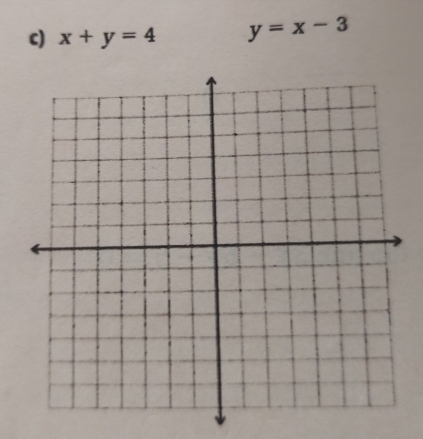 x+y=4 y=x-3