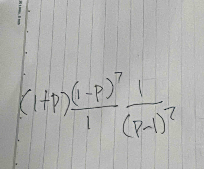 (1+p)frac (1-p)^71frac 1(p-1)^2