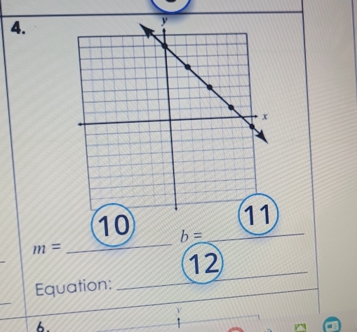 11 
10 b= _
m= _ 
12 
Equation:_ 
_ 
_ 
6.