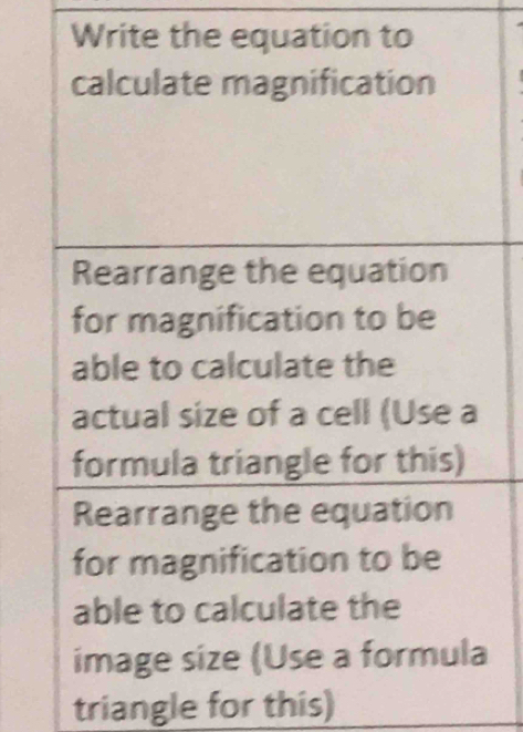 Write the equation to 
triangle for this)