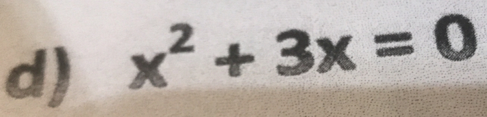 x^2+3x=0