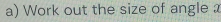 Work out the size of angle 1