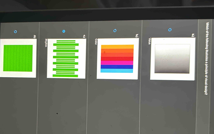 Solved: Which of the following illustrates a principle of visual design ...