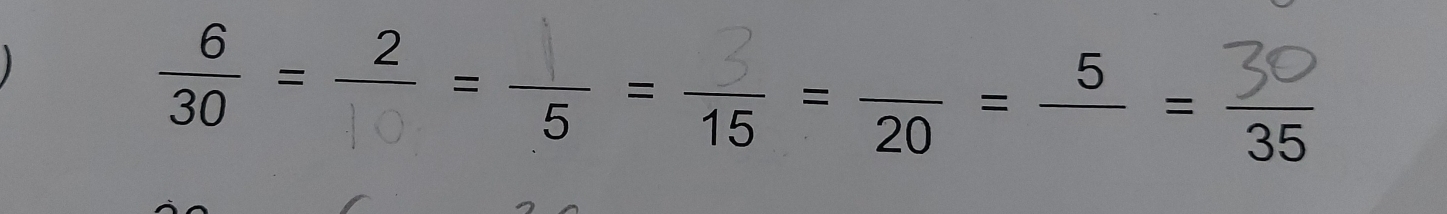 30 = = 5 = 15 = 20 = =35