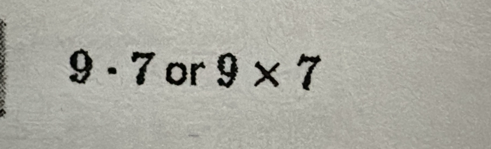 9· 7 or 9* 7