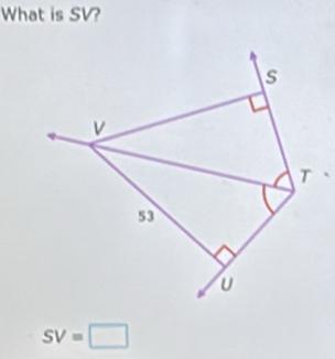 What is SV?
s
T 、
53
u
SV=□