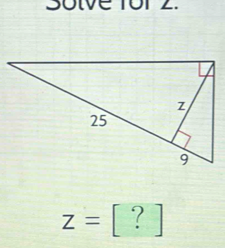 Solve Tor 2.
z=[?]