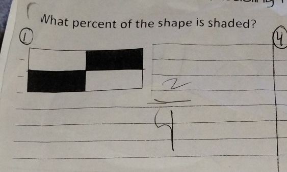 What percent of the shape is shaded?