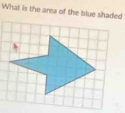 What is the area of the blue shaded