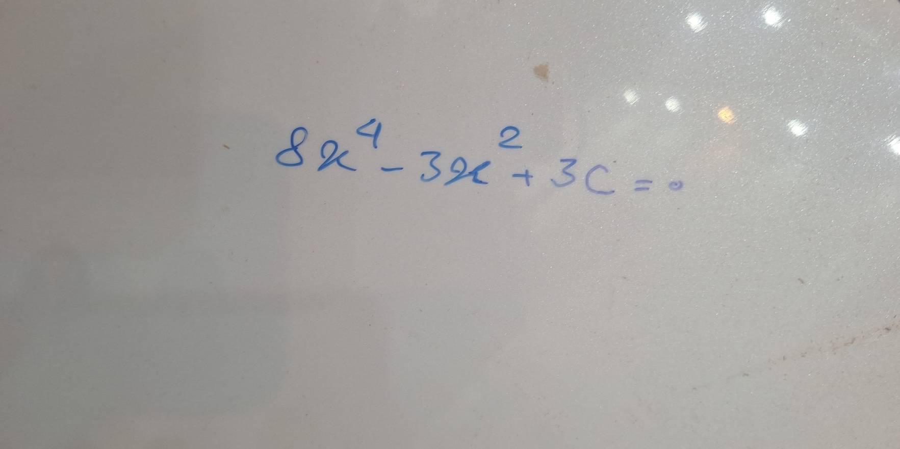 8x^4-3x^2+3c=0